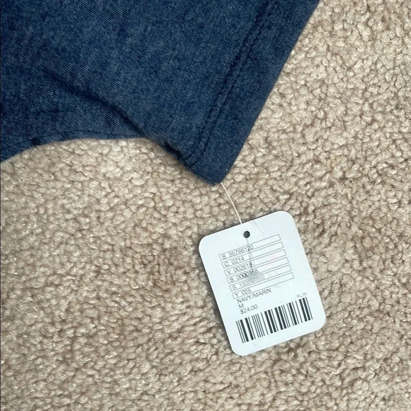 Heather Navy Blue Short Sleeve Tee with Red Graphic - Picture 3 of 4